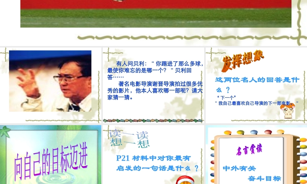 八年级政治 向自己的目标迈进课件