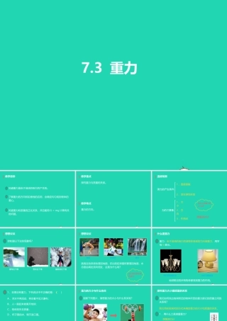 八年级物理下册 7.3重力课件 (新版)新人教版 课件