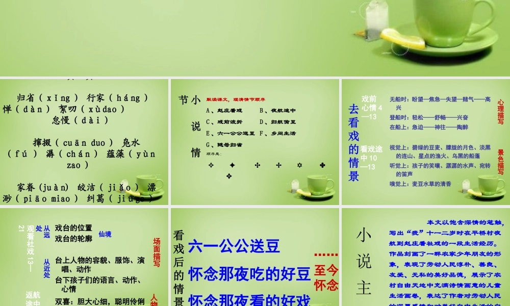 初中七年级语文下册 第16课(社戏)课件1 新人教版 课件