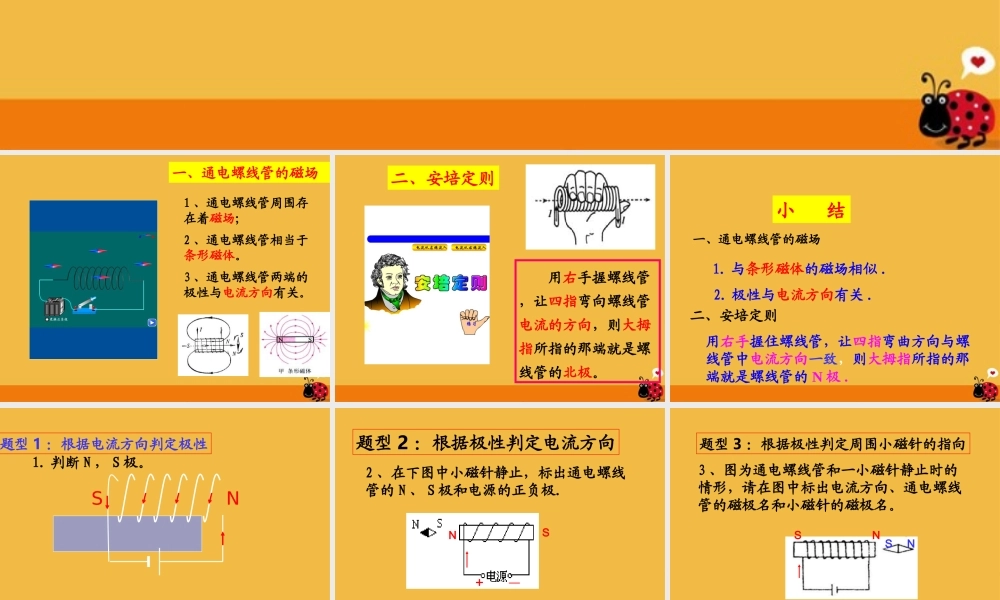 八年级物理下册  通电螺线管磁场、电流方向的判断及改进课件 人教新课标版 课件