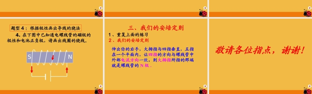 八年级物理下册  通电螺线管磁场、电流方向的判断及改进课件 人教新课标版 课件