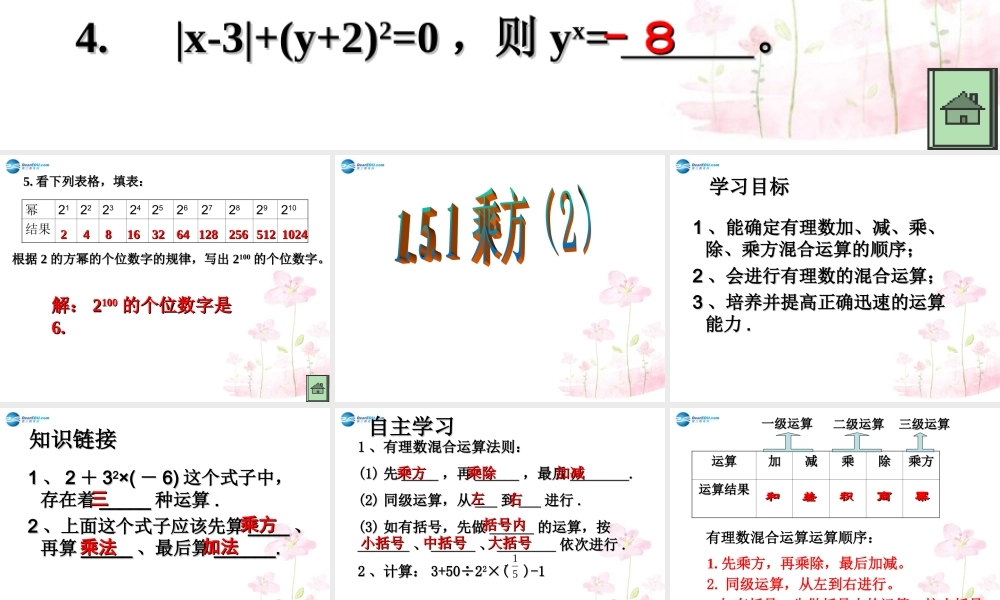中学七年级数学上册 1.5.1 乘方课件2 (新版)新人教版 课件