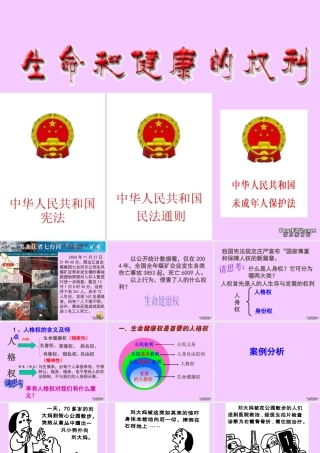 八年级政治生命健康权课件 人教版 课件