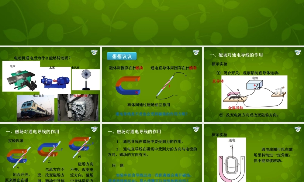 九年级物理全册 电动机课件 (新版)新人教版 课件