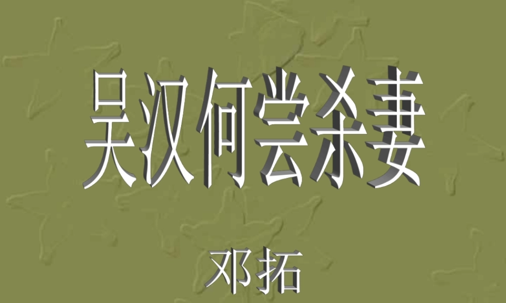 吴汉何尝杀妻九年级语文课件示例二 语文版 课件