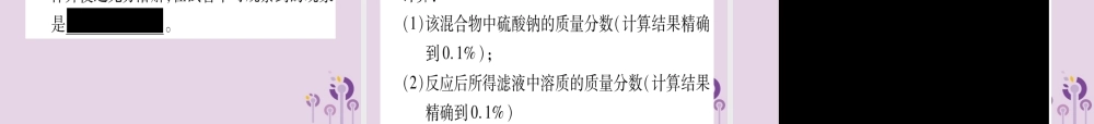 中考化学复习 第一部分 基础知识 第二单元 化学基本概念和原理 第14讲 溶液(精练)课件