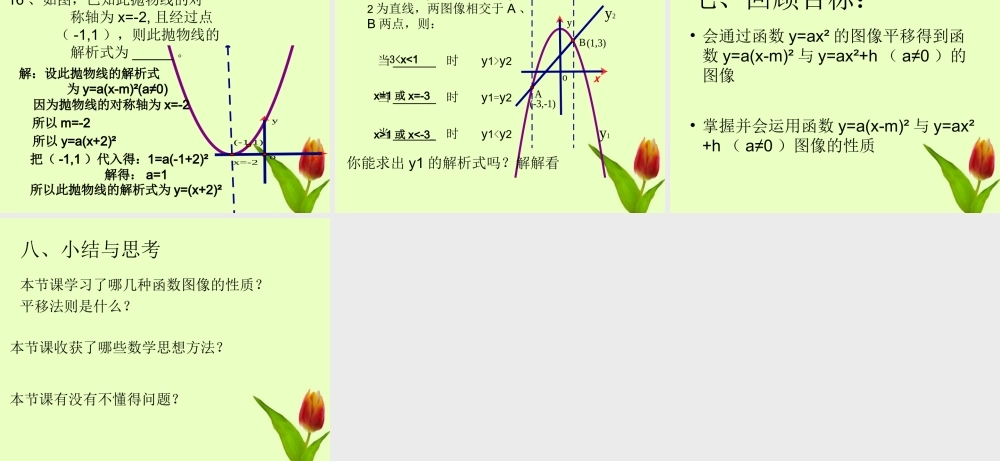 九年级数学下册 63 二次函数的图象与性质(2)课件 苏科版 课件