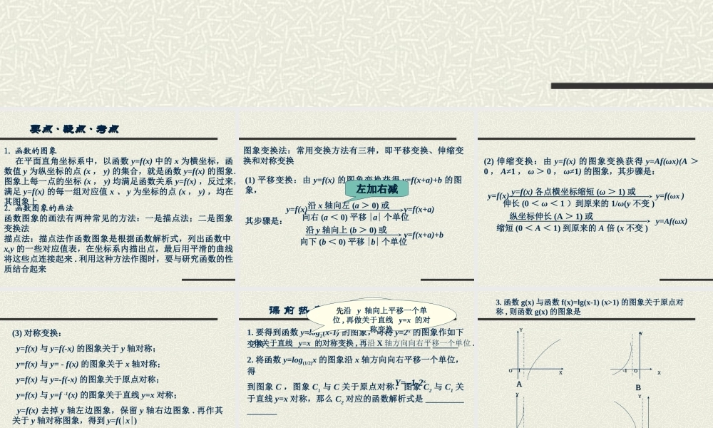 函数的图象一高三数学复习课件 新课标 人教版 课件