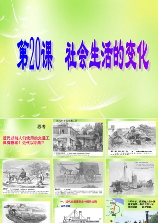 八年级历史上册 第近代社会生活的变化课件 新人教版 课件