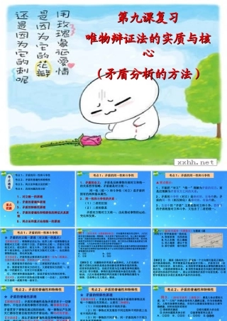 中考政治复习 (生活与哲学)第九课第一轮复习课件