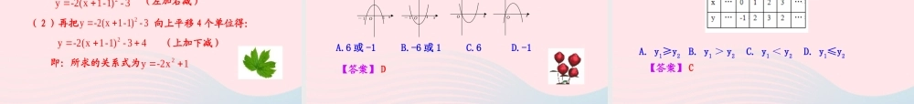 九年级数学下册 第27章二次函数272二次函数的图象与性质 3 求二次函数的关系式课件 华东师大版 课件