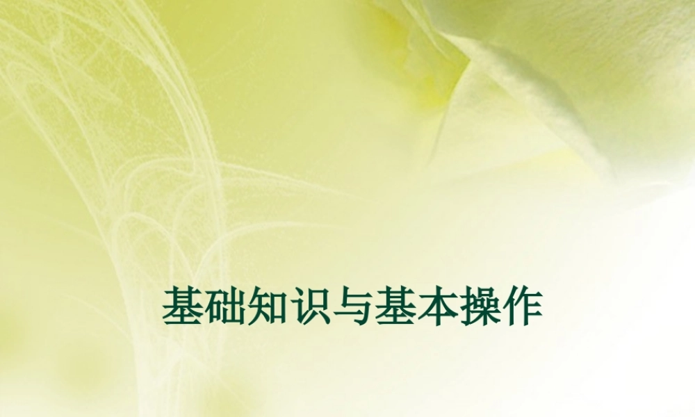 信息技术(基础知识与基本操作)课件 新人教版 课件