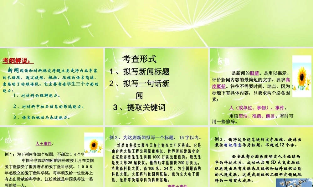 八年级语文下册 新闻阅读及材料探究课件 新人教版 课件