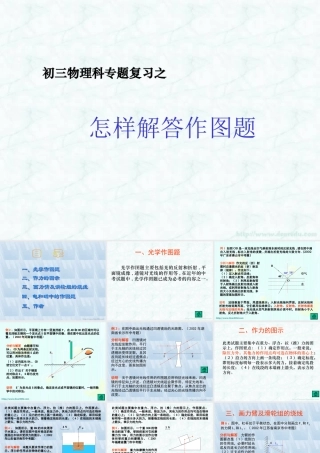 新课标初三物理怎样解答物理作图题 课件