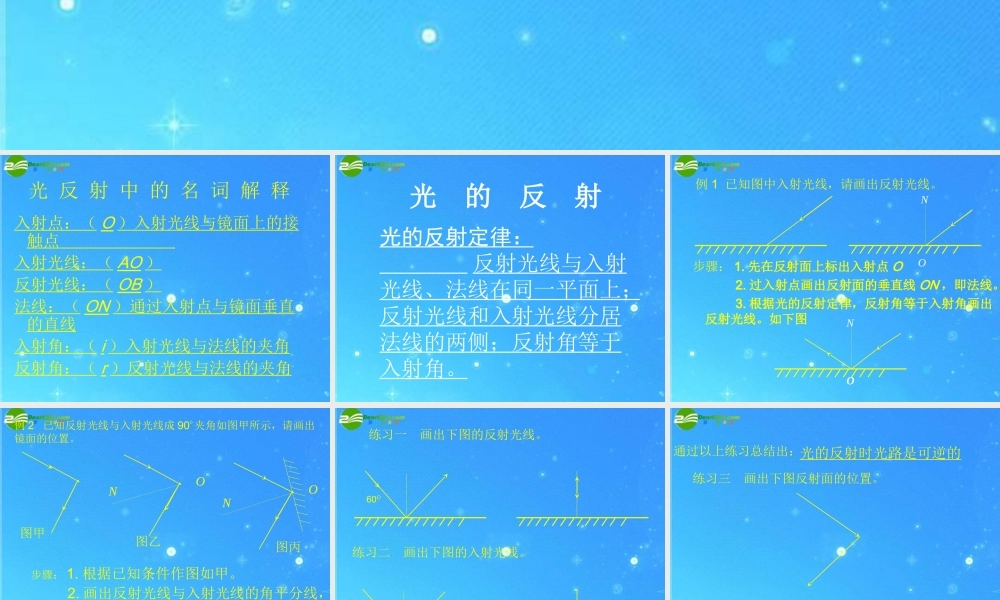 八年级物理上册 光的反射课件 人教新课标版 课件