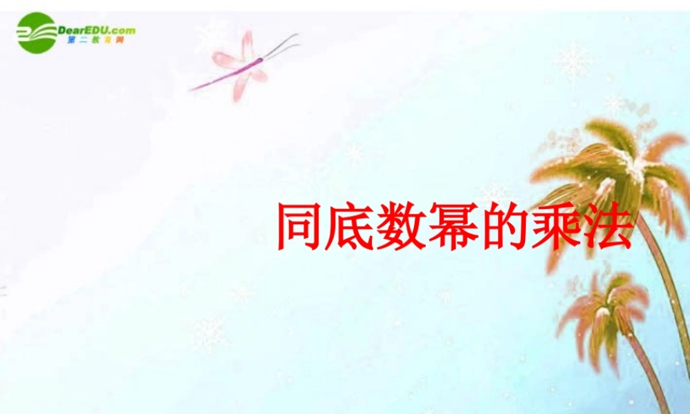 七年级数学下册 8.1 幂的运算课件 沪科版 课件