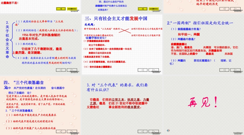 初三政治总复习 人教版 试题