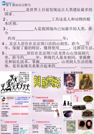 中学七年级历史上册 第2课 原始的农耕生活课件 新人教版