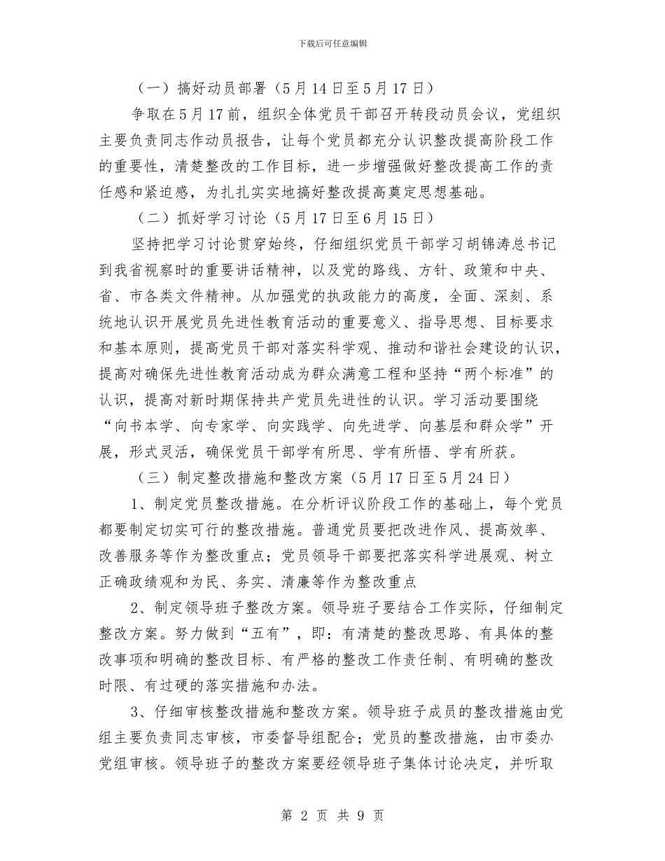 市委办整改提高阶段具体实施方案与市委办选举演讲稿汇编_第2页