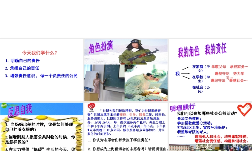 九年级政治 第2单元第5课(这是我的责任——播下责任的种子)课件 人民版 课件