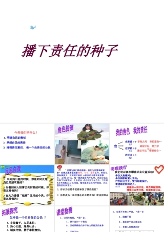 九年级政治 第2单元第5课(这是我的责任——播下责任的种子)课件 人民版 课件