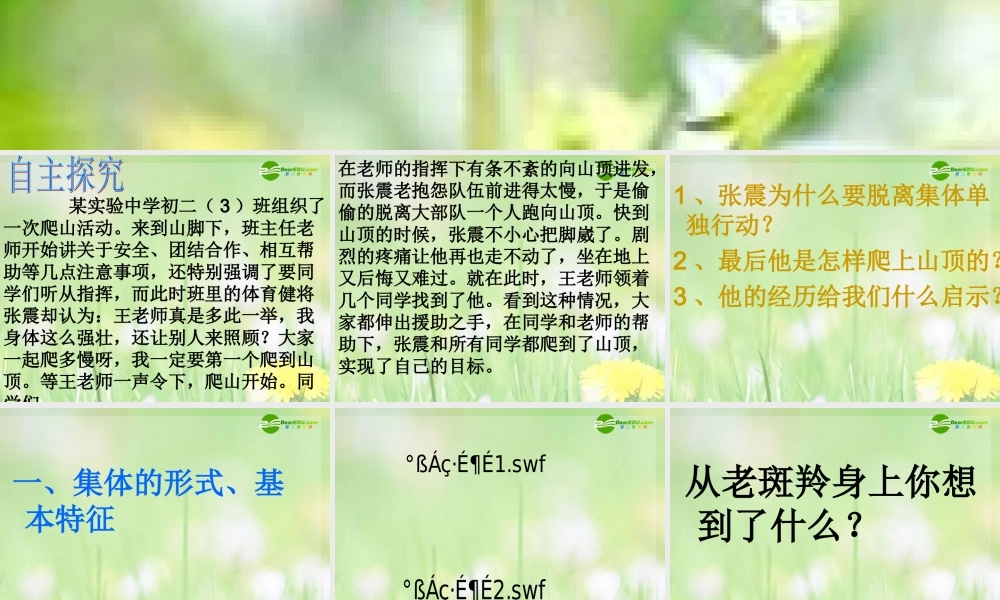 八年级政治下册 集体与个人的关系课件 北师大版 课件