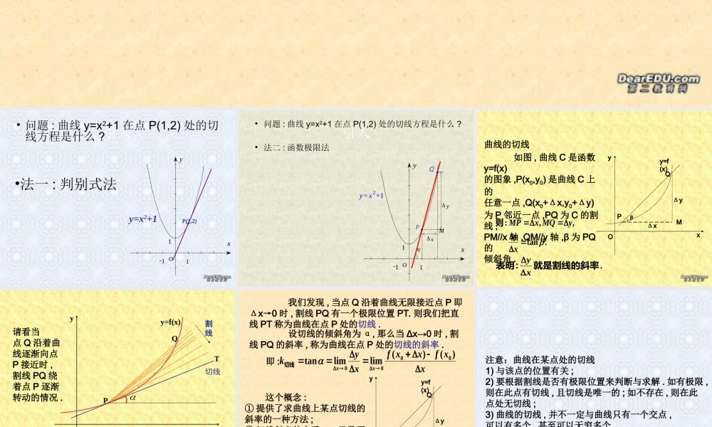导数的概念 江苏地区导数课件全集 新人教 江苏地区导数课件全集 新人教