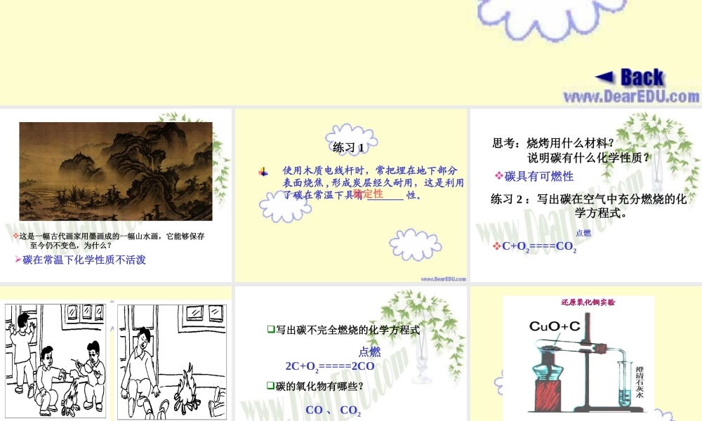 初三化学碳的化学性质 新课标 课件