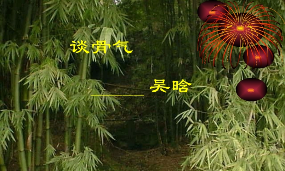 初三语文谈骨气课件 北京版 课件