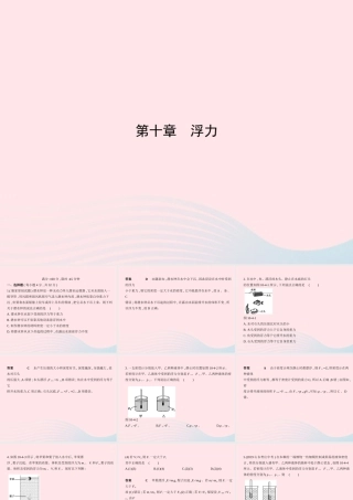 八年级物理下册 第十章 浮力本章检测课件 (新版)新人教版 课件