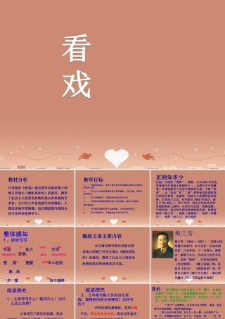 中学七年级语文上册 第5课 看戏课件 鲁教版五四制 课件