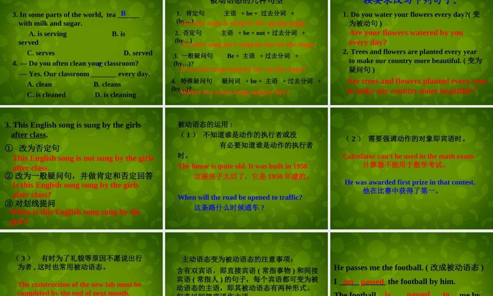 九年级英语全册 Unit 5 What are the shirts made of Section A(Grammar 4c)课件 (新版)人教新目标版 课件