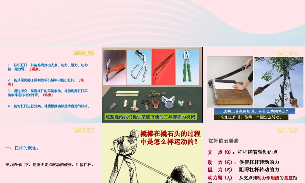 八年级物理下册 12.1杠杆课件 (新版)新人教版 课件