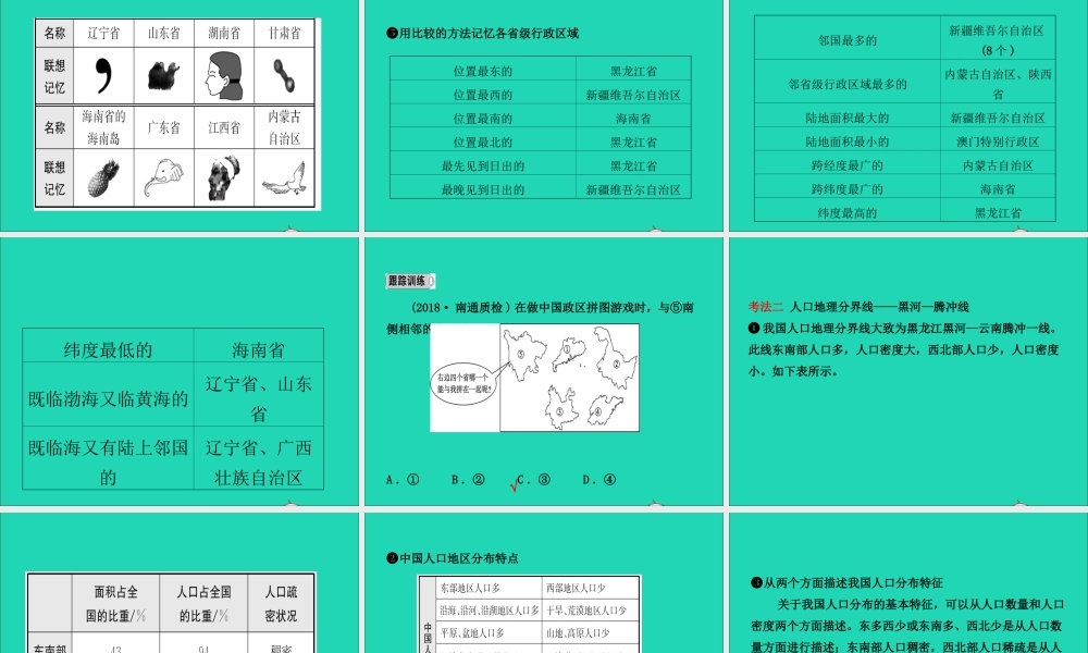 中考地理复习 七上 第一章 从世界看中国课件 鲁教版 课件