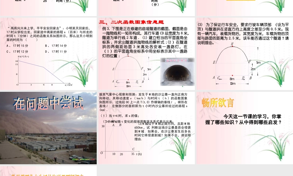 中考数学专题复习图像信息 新课标 试题