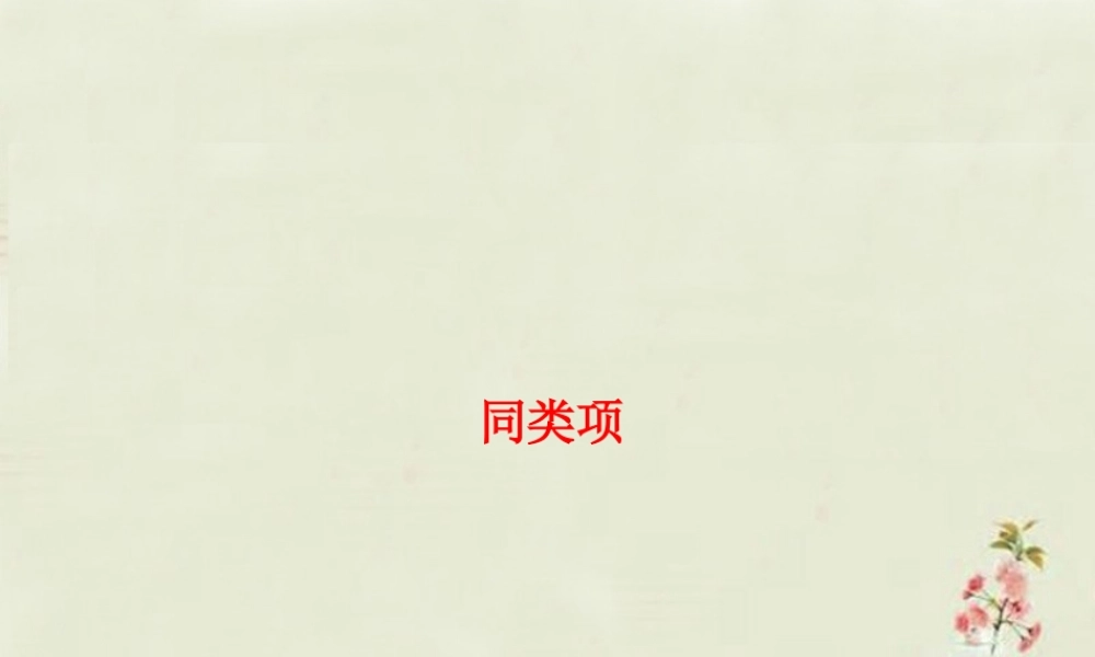 中学七年级数学上册 第二章 2.2整式的加减(第1课时)同类项课件 (新版)新人教版 课件