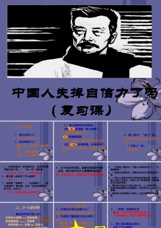 九年级语文 中国人失掉自信力了吗复习课件 新人教版 课件