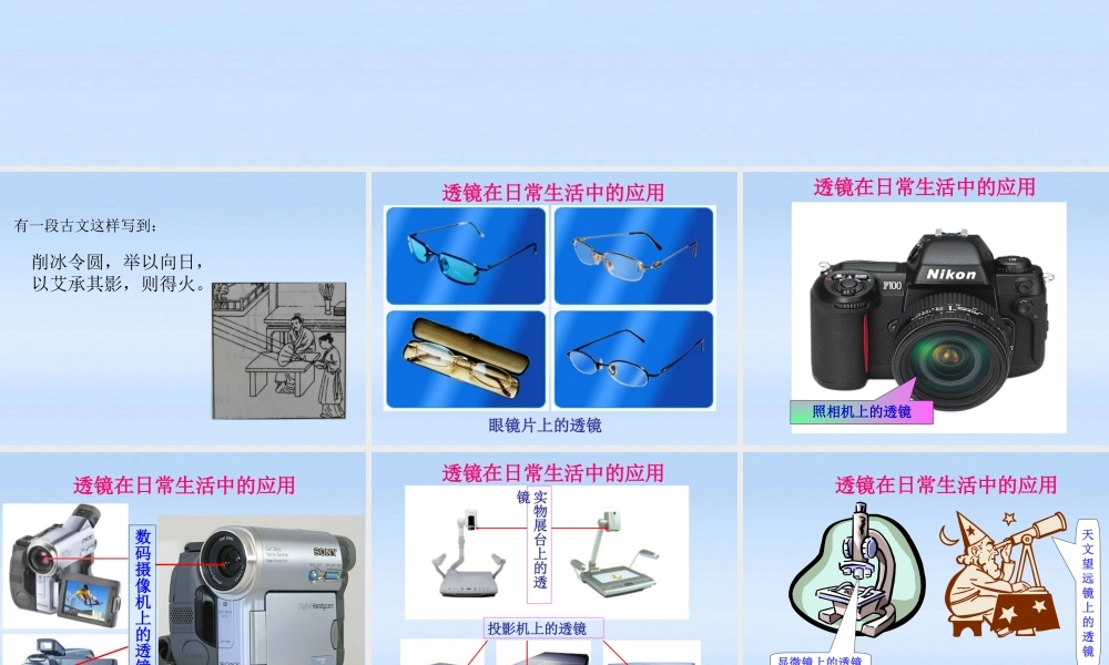 八年级物理上册 4.5 科学探究凸透镜成像课件 苏科版 课件