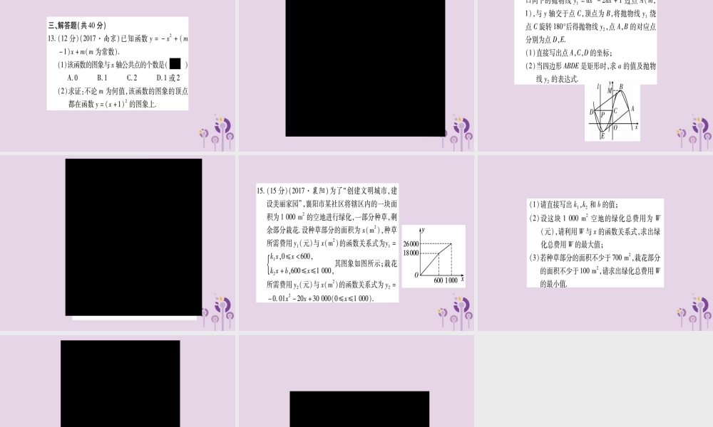 九年级数学下册 周周测(8)作业课件 (新版)湘教版 课件