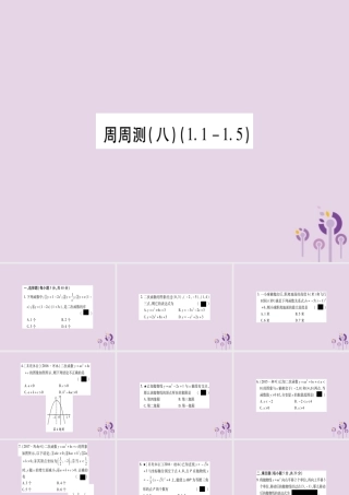 九年级数学下册 周周测(8)作业课件 (新版)湘教版 课件