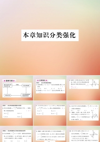 九年级数学上册 第6章 反比例函数本章知识分类强化作业课件 (新版)北师大版 课件
