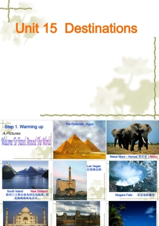 人教版高二英语Unit15 Destinations warming up and speaking 课件