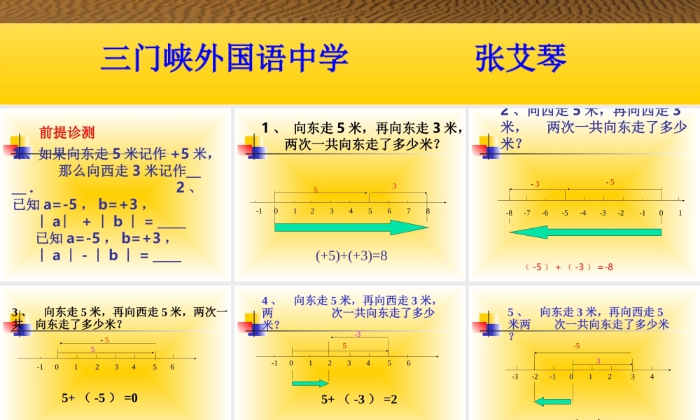 七年级数学有理数的加法课件2 华师版 课件