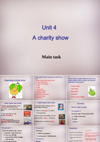 八年级英语下册 Unit 4 A charity show Main task课件 牛津版 课件