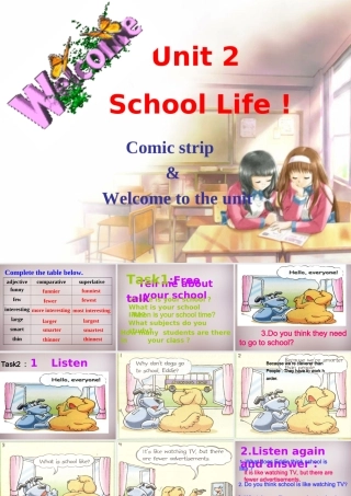 八年级英语上册 Unit 2 School life comic课件 牛津版 课件