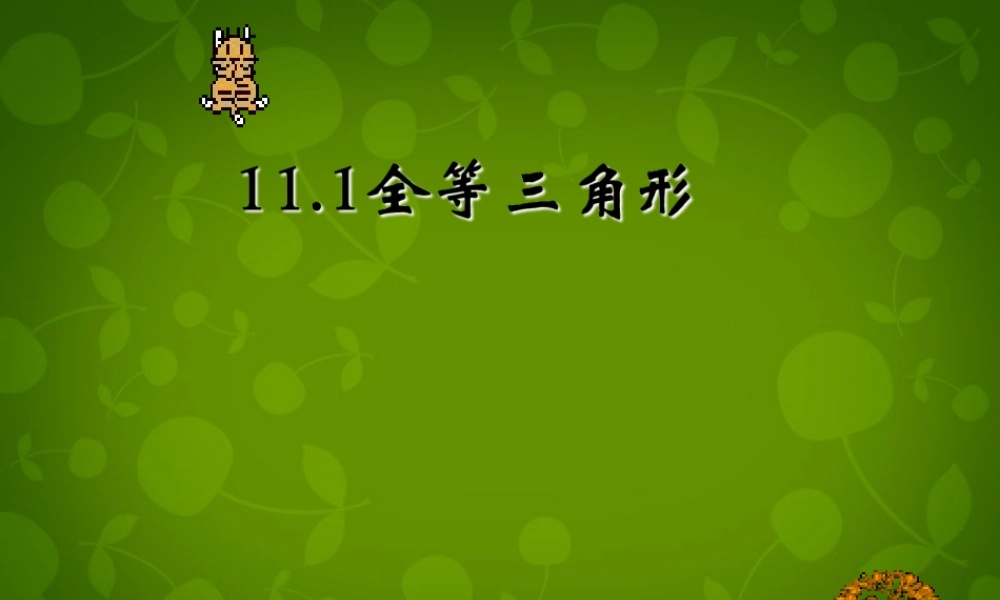 中学八年级数学上册 11.1 全等三角形课件2 新人教版 课件