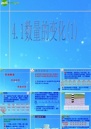 八年级数学上册 4.1(数量的变化)课件 苏科版 课件