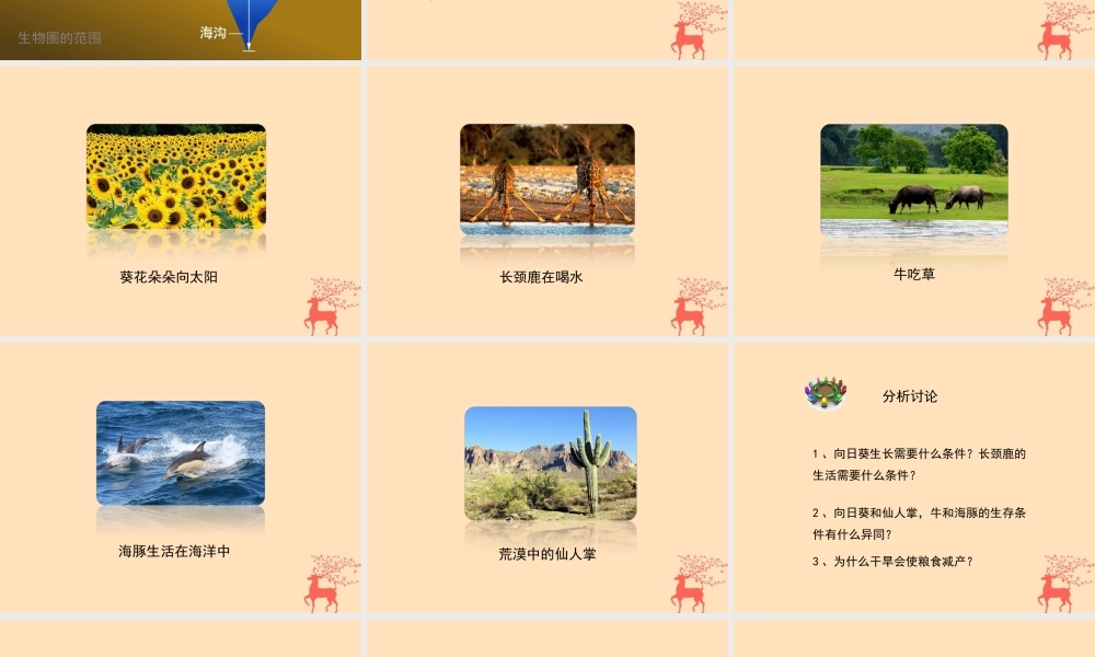 八年级生物下册 第七单元 生物与环境 第二章 生态系统 7.2.3 生物圈课件(新版)冀教版 课件