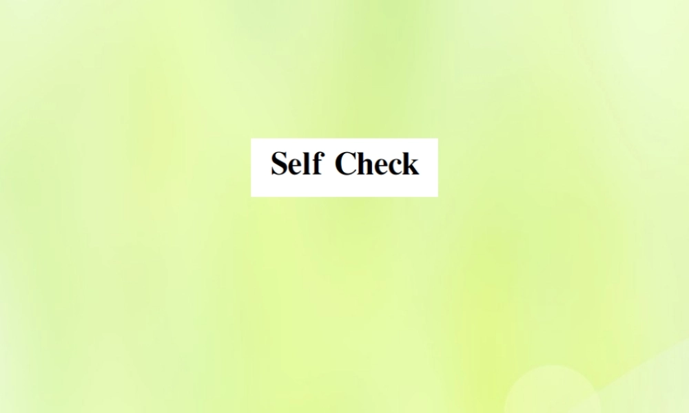 九年级英语全册 Unit 10 You re supposed to shake hands Self Check习题课件 (新版)人教新目标版 课件