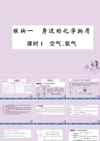 中考化学总复习 第1编 主题复习 模块1 身边的化学物质 课时1 空气、氧气(精讲)课件